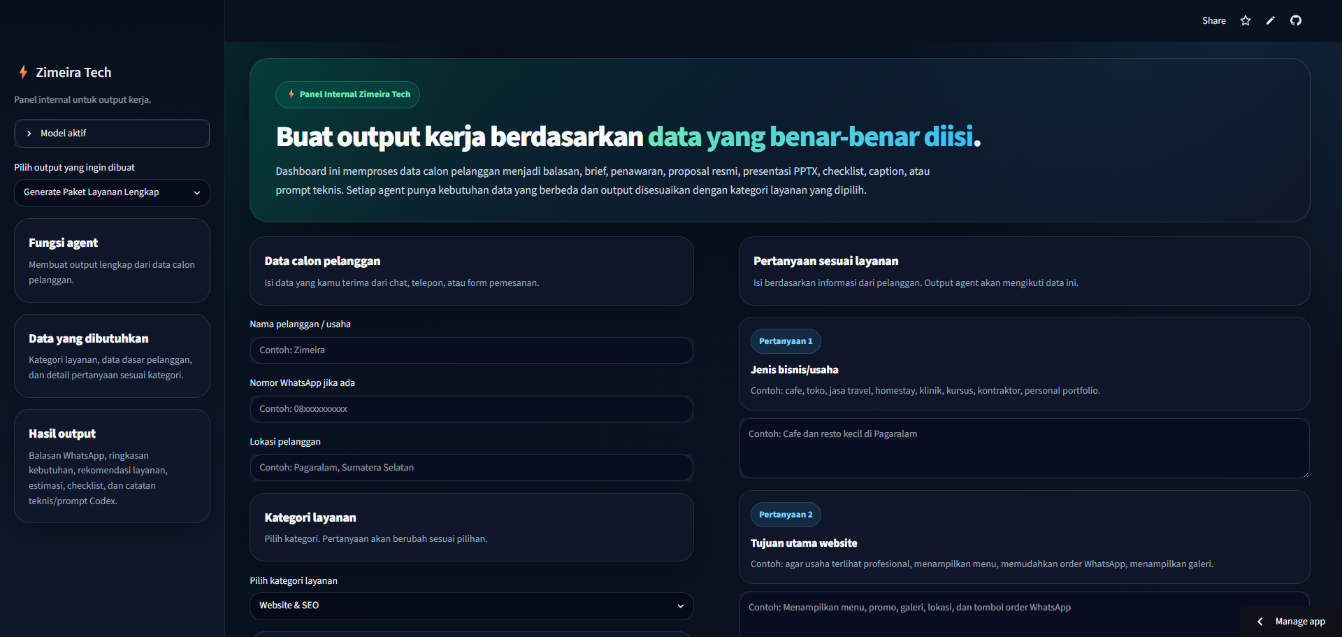Gambar portfolio Zimeira Agent Online