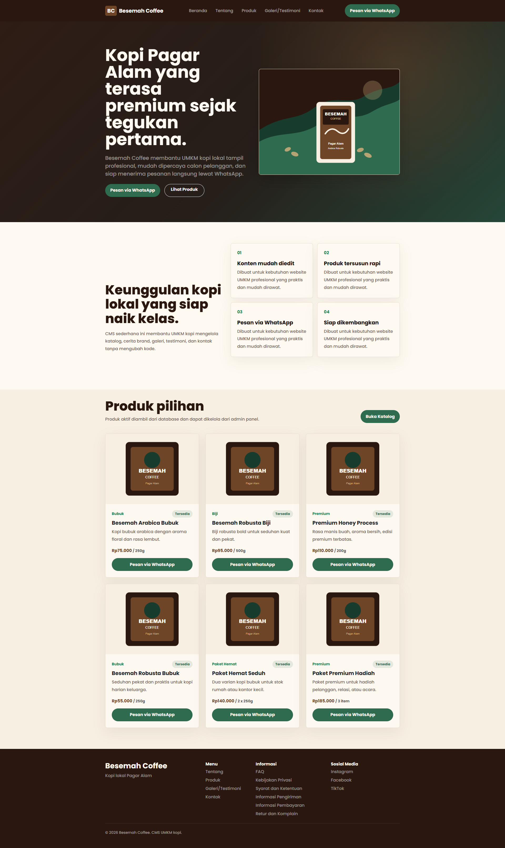 Gambar portfolio Besemah Coffee
